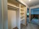 Empty closet with shelves, ready for new owners' belongings at 2930 Waterside Dr, Englewood, FL 34224