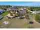 Aerial view of the house and surrounding area, highlighting its location at 90 Green Dolphin N Dr, Placida, FL 33946