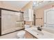 Simple bathroom with a shower/tub combo and a vanity at 2 Broadmoor Rd, Rotonda West, FL 33947