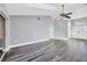 Living area featuring high ceilings and gray walls at 2 Broadmoor Rd, Rotonda West, FL 33947