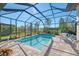Spacious screened pool and patio area at 26790 Weiskopf Dr, Englewood, FL 34223
