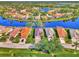 Aerial view of a home on a waterfront lot at 3179 Osprey Ln, Port Charlotte, FL 33953