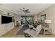 Living Room with large sliding glass doors opening to the pool area at 3179 Osprey Ln, Port Charlotte, FL 33953