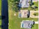 Aerial view of a canal-front property with multiple houses at 634 Boundary Blvd, Rotonda West, FL 33947