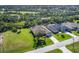 Aerial view of house, neighborhood, and golf course at 76 Long Meadow Ct, Rotonda West, FL 33947