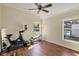 Home gym with exercise bike and weight bench at 76 Long Meadow Ct, Rotonda West, FL 33947