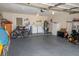 Garage with washer, dryer, bicycles, and additional storage at 97 Mariner Ln, Rotonda West, FL 33947