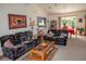 Spacious living room with two comfy sofas and a coffee table at 97 Mariner Ln, Rotonda West, FL 33947