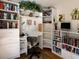 Home office with built-in shelving and desk at 97 Mariner Ln, Rotonda West, FL 33947
