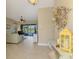 Entryway looking toward a living room with a view of the backyard and water feature at 13091 Creekside Ln, Port Charlotte, FL 33953
