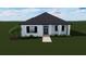 White house with black roof and windows, walkway, and landscaping at 1516 Birchcrest Blvd, Port Charlotte, FL 33952