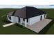 White house with black roof and windows, walkway, and landscaping at 1516 Birchcrest Blvd, Port Charlotte, FL 33952