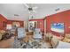 Open living space with views into dining area at 520 Pine Hollow Cir # 520, Englewood, FL 34223