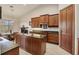 Spacious kitchen with granite countertops and a large island at 6096 Bowie Ln, Englewood, FL 34224