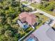 Aerial view showing home's layout, pool, and location on the street at 9487 Prospect Ave, Englewood, FL 34224