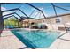 Large, inviting pool with a spacious screened patio and comfortable seating at 9487 Prospect Ave, Englewood, FL 34224