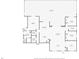 One-story house floor plan, including bedrooms, kitchen, living room, and garage at 109 Bonita Dr, Rotonda West, FL 33947