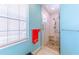 Modern bathroom with a walk-in shower and pebble floor at 13104 Via Cassia, Placida, FL 33946