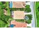 Aerial view of a home with a pool and a lanai at 13123 Preserve Ct, Port Charlotte, FL 33953
