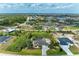 An aerial view of the property reveals a well-maintained yard and location near various canals at 15375 Taurus Cir, Port Charlotte, FL 33981