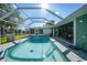 Relaxing pool with screened enclosure and canal views at 360 Torrington St, Port Charlotte, FL 33954