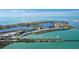 Aerial view of waterfront property with boat slips and beautiful water views at 5856 Gasparilla Rd # M27, Boca Grande, FL 33921