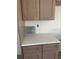A closer look at the kitchen cabinets and countertop at 7351 Lighthouse St, Englewood, FL 34224