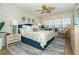 Spacious Primary bedroom with a king-size bed and ocean views at 7482 Palm Island Dr # 2511, Placida, FL 33946