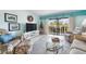 Cozy living room featuring a TV, comfortable seating, and balcony access at 84 Boundary Blvd # 165, Rotonda West, FL 33947