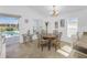 Dining room with table and chairs, view of pool at 17 Bunker Ct, Rotonda West, FL 33947