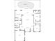 Floor plan layout of a house including bedrooms, kitchen, pool, and outdoor porch at 171 Medalist Rd, Rotonda West, FL 33947