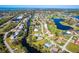 Aerial view showcasing the property's location and waterfront access at 4678 Arlington Dr, Placida, FL 33946