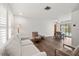 Cozy living room with hard wood floors and modern furniture at 560 Sandlor Dr, Englewood, FL 34223