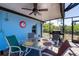 Screened-in patio with dining area and grill at 9300 Miami Cir, Port Charlotte, FL 33981