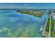 Aerial view of waterfront homes with private boat docks at 2950 N Beach Rd # A315, Englewood, FL 34223