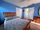Bedroom with a double bed and access to a shared bathroom at 9526 Jolly Roger Trl, Placida, FL 33946