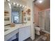 Updated bathroom with vanity, toilet and shower at 524 Pine Hollow Cir # 524, Englewood, FL 34223