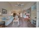 Spacious living area features a view into the dining area and kitchen at 524 Pine Hollow Cir # 524, Englewood, FL 34223