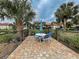 Private patio with table and chairs, perfect for relaxing at 524 Pine Hollow Cir # 524, Englewood, FL 34223