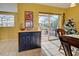 Kitchen with a view of the screened patio and backyard at 12473 Gallagher Blvd, Port Charlotte, FL 33981