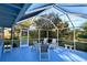 Relaxing screened porch with patio furniture, offering a view of the backyard at 1770 Hudson St, Englewood, FL 34223