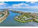 Scenic aerial view of the coastal community and private beach access at 45 Seawatch Lake Dr, Boca Grande, FL 33921