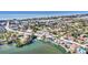 Beautiful aerial view of a waterfront community near the ocean, showcasing lush greenery and residential properties at 710 Albee W Rd, Nokomis, FL 34275