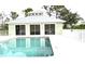 Community pool with a nearby building for residents at 8100 Memory Ln # 207, Rotonda West, FL 33947