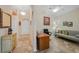 Inviting foyer that includes a charming home office and a view of the front door at 215 Australian Dr, Rotonda West, FL 33947