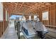 Covered boat lift with wood construction for waterfront living and boating access at 2805 N Beach Rd # B, Englewood, FL 34223