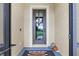 Welcoming front door area with seasonal decor and charming details at 108 Wagon Place, Rotonda West, FL 33947