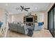 Relaxing living area with neutral tones, comfortable seating and an open layout at 108 Wagon Place, Rotonda West, FL 33947