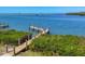 Picture of a private boat dock and walkway leading to open water at 7180 Brittany Cir, Englewood, FL 34224