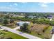 Wide aerial view shows the property's location within a peaceful neighborhood and ample outdoor space at 10307 Grail Ave, Englewood, FL 34224